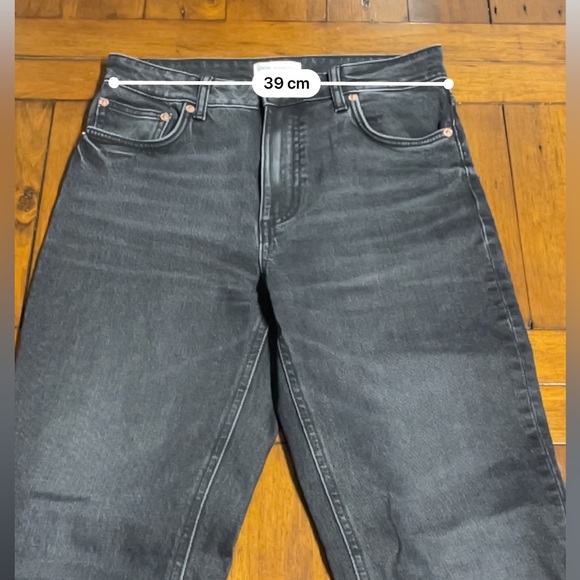Zara straight leg split seam full length black wash denim jeans - Picture 7 of 7